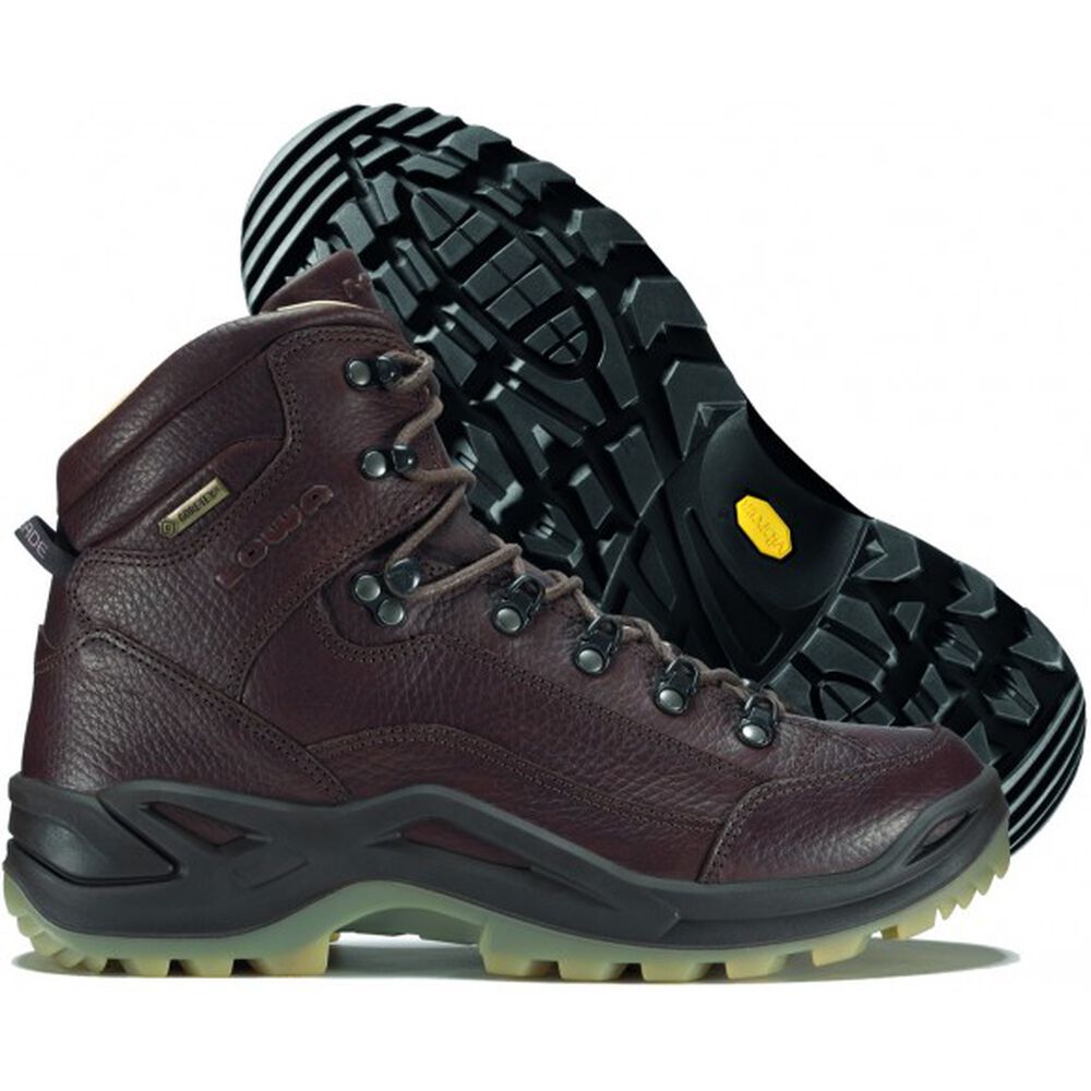 Vibram Sole Lowa Renegade DLX GTX® Mid Mens Hiking Boots Brown Australia (IRD451029)